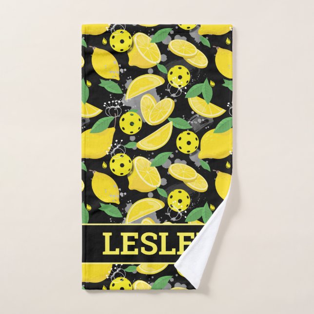🍋 Avec nom 🍋 citron (Serviette à main)
