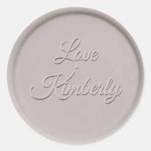 Avec Sticker en cire d'argile d'amour