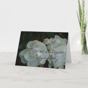 Avec sympathie sincère - Carte de condoléances