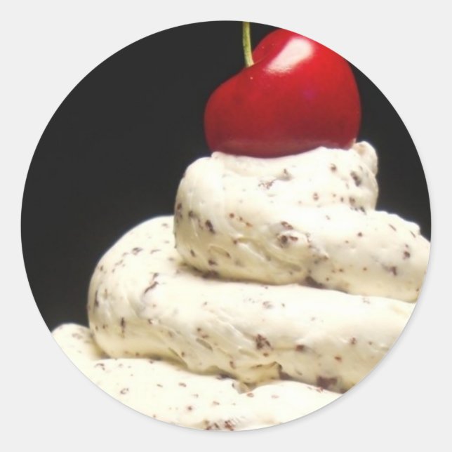 Avec une cerise sur le dessus Stickers (Devant)