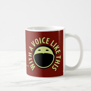 Avec une voix aimez cette tasse de café