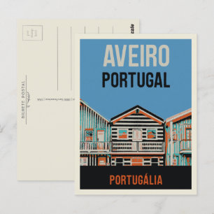 Aveiro Portugalia illustration Portugal Carte post