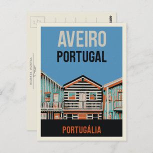 Aveiro Portugalia illustration Portugal Postcard