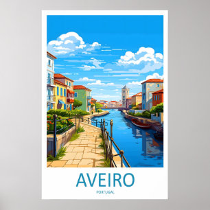 Aveiro Ski Travel Park National Vintage Poster