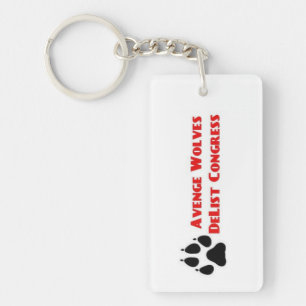 Avenge Wolves Delist Congress Vote Them Out Keychain