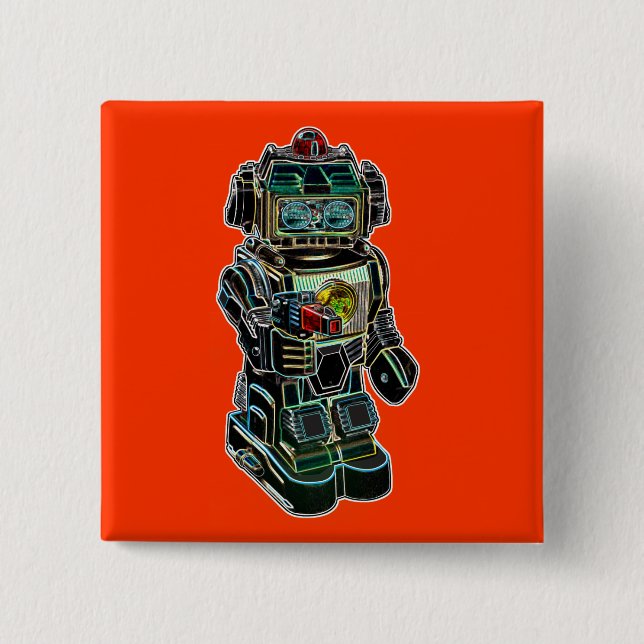 Avenger 2 Inch Square Button (Front)