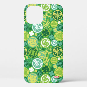 Avenger Icons & Shamrocks Pattern iPhone 12 Case
