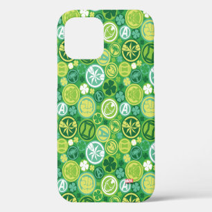 Avenger Icons & Shamrocks Pattern iPhone 12 Case