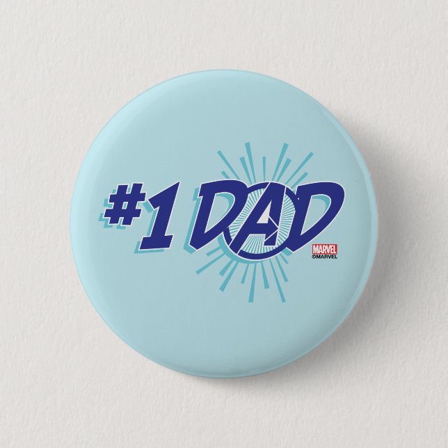 Avengers | #1 Dad 2 Inch Round Button (Front)