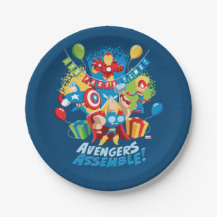 Avengers Assemble Birthday Party Paper Plate