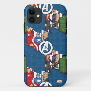 Avengers Assemble Characters Kid Pattern iPhone 11 Case
