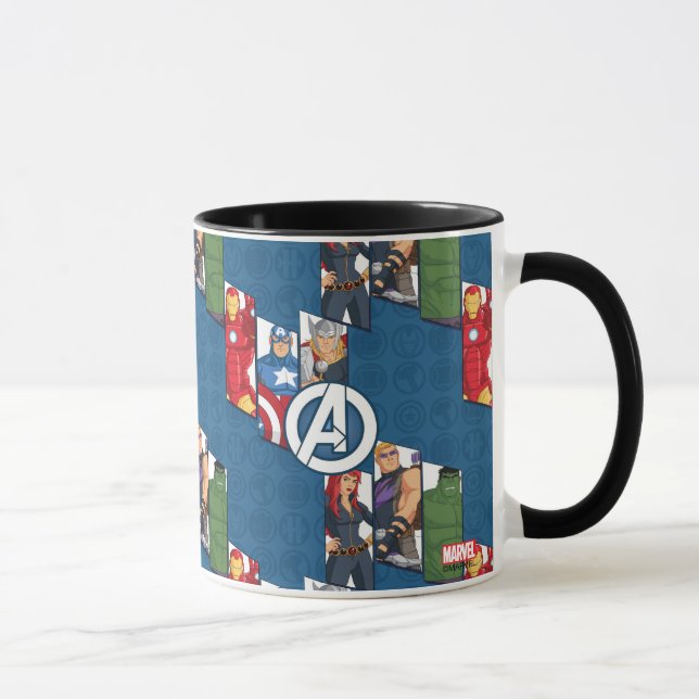 Avengers Assemble Characters Kid Pattern Mug (Right)