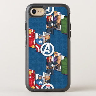 Avengers Assemble Characters Kid Pattern OtterBox Symmetry iPhone 8/7 Case