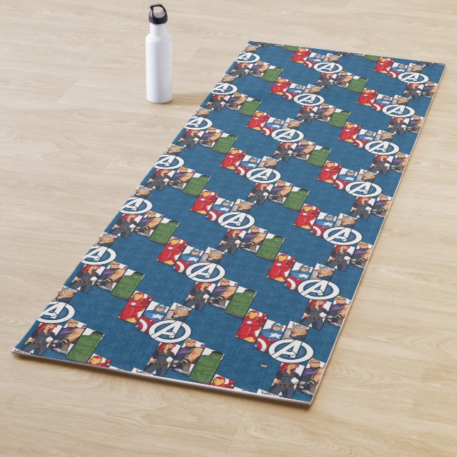 Avengers Assemble Characters Kid Pattern Yoga Mat (In Situ)