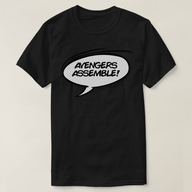 Avengers Assemble Comic book bubble T-Shirt (Design Front)