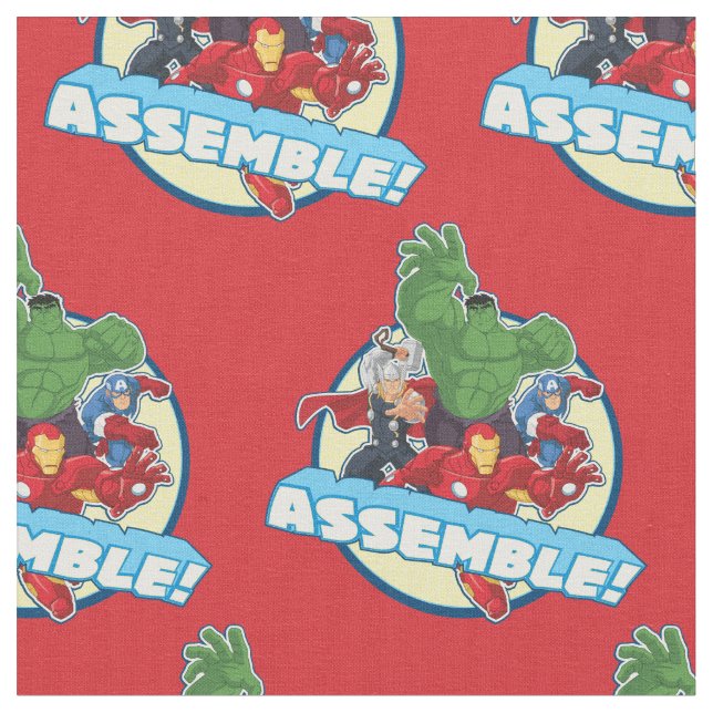 Avengers Assemble! Fabric (Close Up)