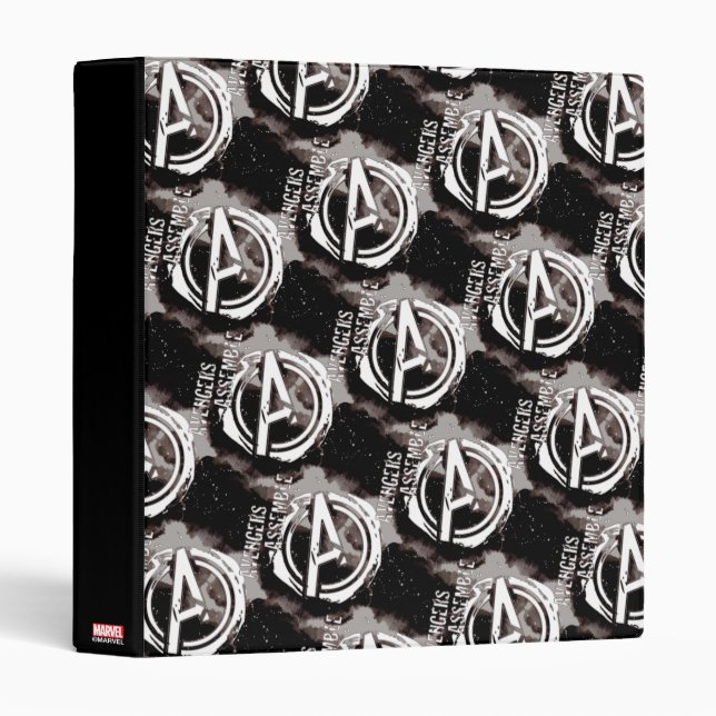 Avengers Assemble Grunge Pattern Binder (Front/Spine)