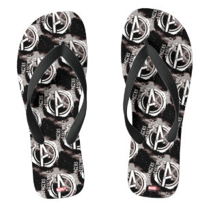 Avengers Assemble Grunge Pattern Flip Flops