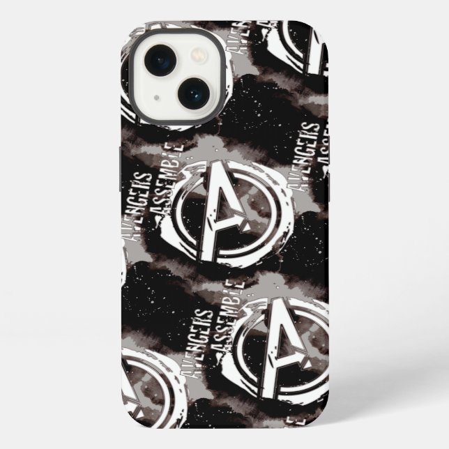 Avengers Assemble Grunge Pattern iPhone Case (Back)