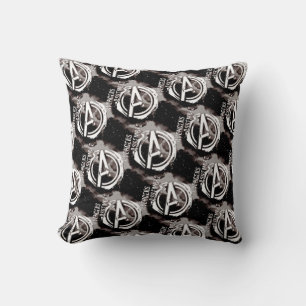 Avengers Assemble Grunge Pattern Throw Pillow