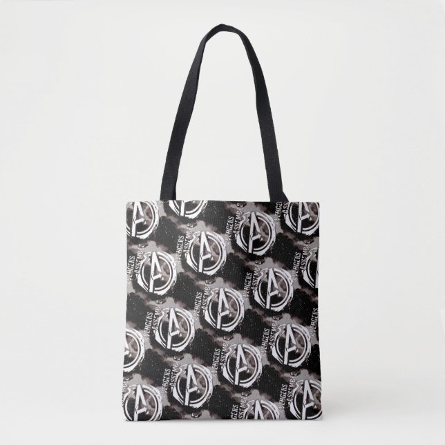 Avengers Assemble Grunge Pattern Tote Bag (Front)