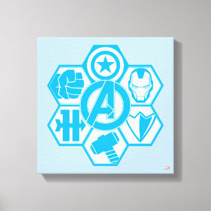 Avengers Assemble Icon Badge Canvas Print