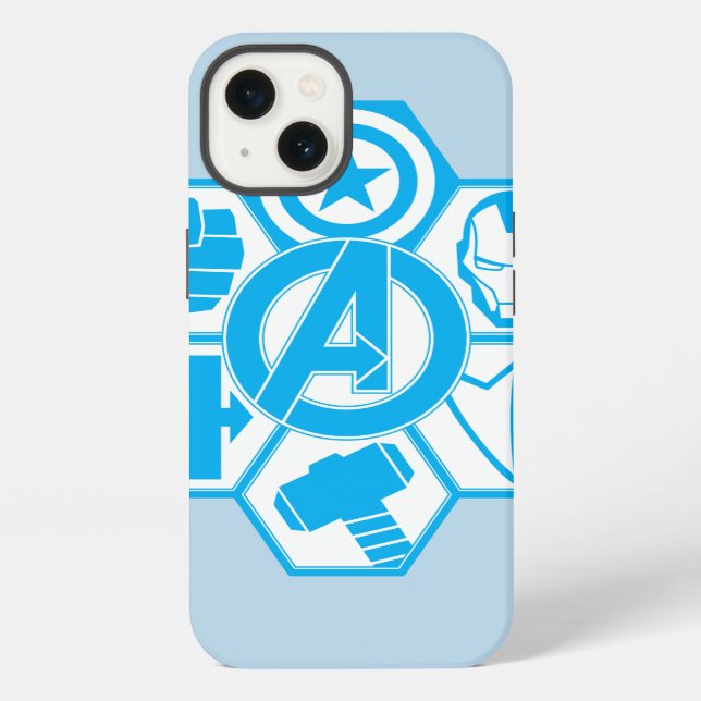 Avengers Assemble Icon Badge iPhone Case (Back)
