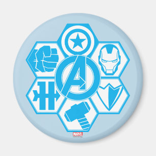 Avengers Assemble Icon Badge Magnet