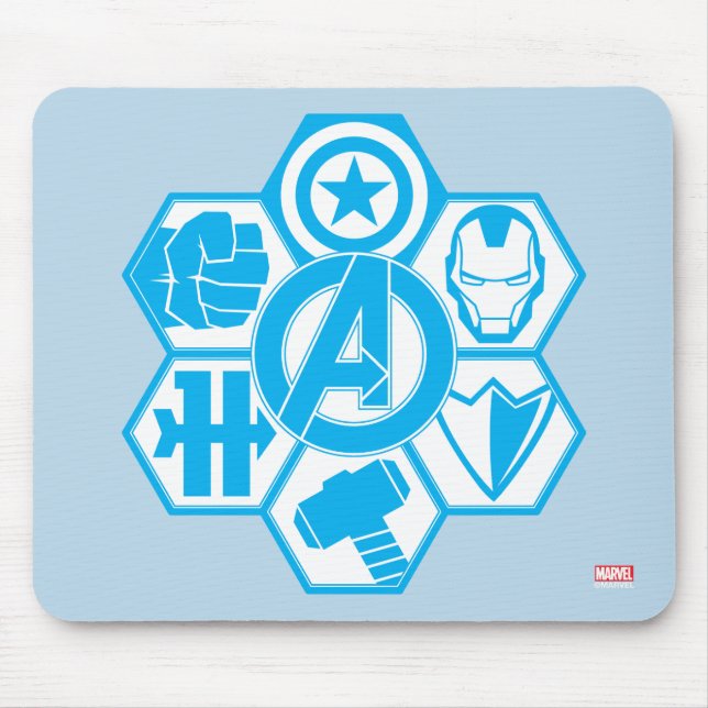 Avengers Assemble Icon Badge Mouse Pad (Front)