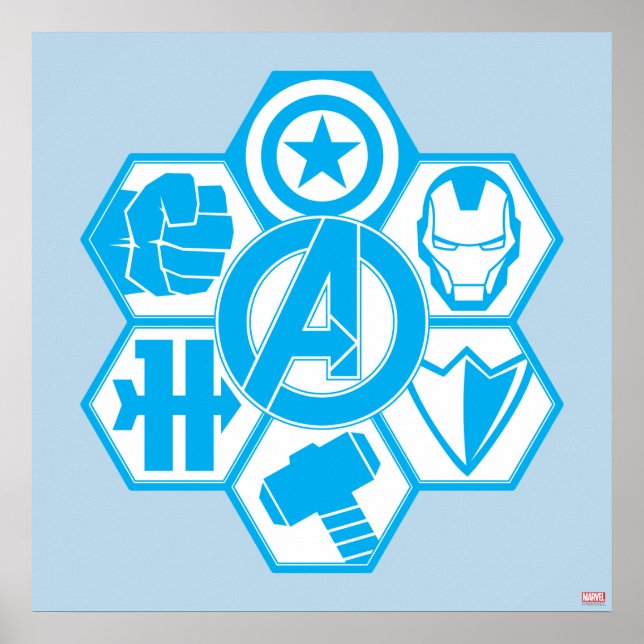 Avengers Assemble Icon Badge Poster (Front)
