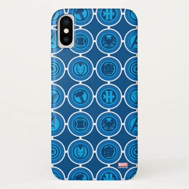 Avengers Assemble Icon Pattern Case-Mate iPhone Case (Back)