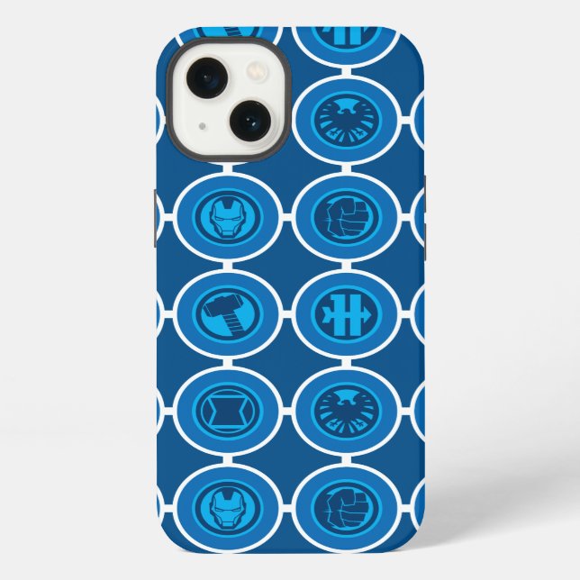 Avengers Assemble Icon Pattern iPhone Case (Back)