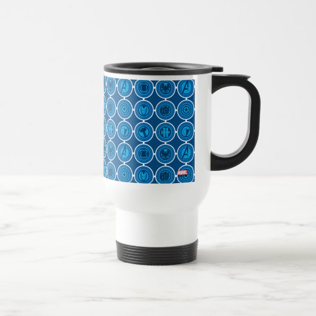 Avengers Assemble Icon Pattern Travel Mug (Right)