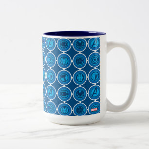 Avengers Assemble Icon Pattern Two-Tone Coffee Mug