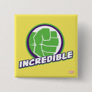 Avengers Assemble Incredible Hulk Logo 2 Inch Square Button