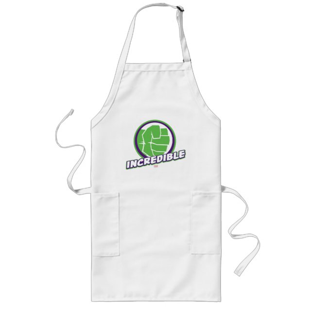 Avengers Assemble Incredible Hulk Logo Long Apron (Front)