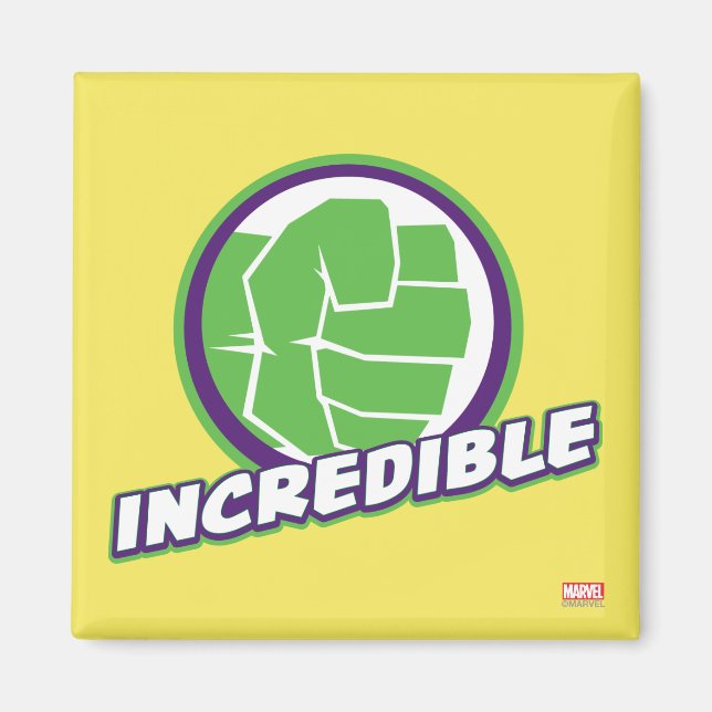 Avengers Assemble Incredible Hulk Logo Magnet (Front)