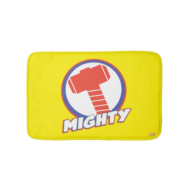 Avengers Assemble Mighty Thor Logo Bath Mat (Front)