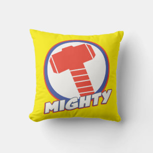 Avengers Assemble Mighty Thor Logo Throw Pillow