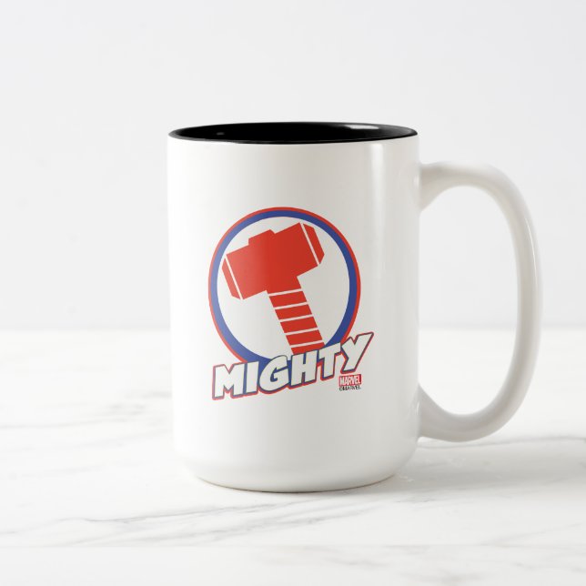 Avengers Assemble Mighty Thor Logo Two-Tone Coffee Mug (Right)