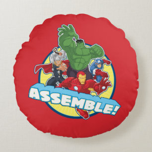 Avengers Assemble! Round Pillow