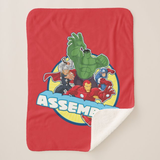 Avengers Assemble! Sherpa Blanket (Front)