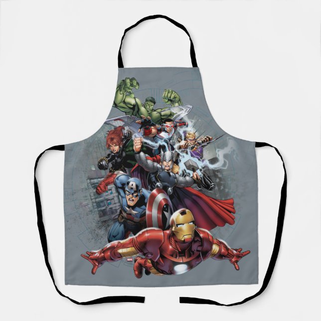 Avengers Attack Graphic Apron (Front)