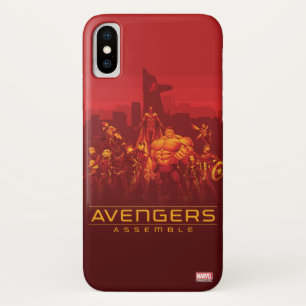 Avengers   Avengers Assemble Red City Skyline Case-Mate iPhone Case