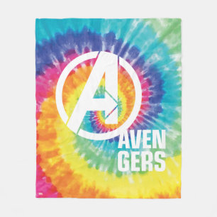 Avengers   Avengers Tie Dye Logo Fleece Blanket