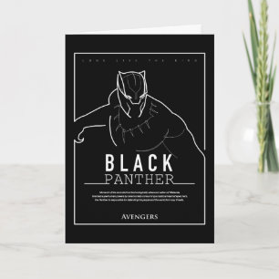 Avengers   Black Panther Character Line Art Card
