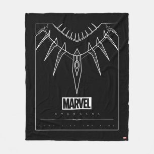 Avengers   Black Panther Claw Necklace Line Art Fleece Blanket