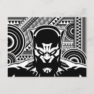 Avengers Black Panther Tribal Face Art Postcard
