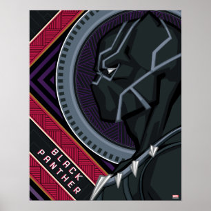 Avengers   Black Panther Wakandan Tribal Art Poster