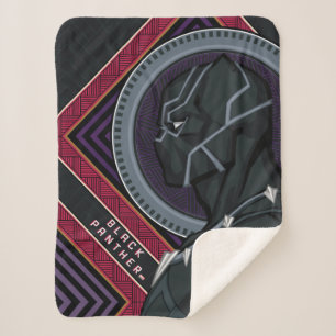 Avengers   Black Panther Wakandan Tribal Art Sherpa Blanket
